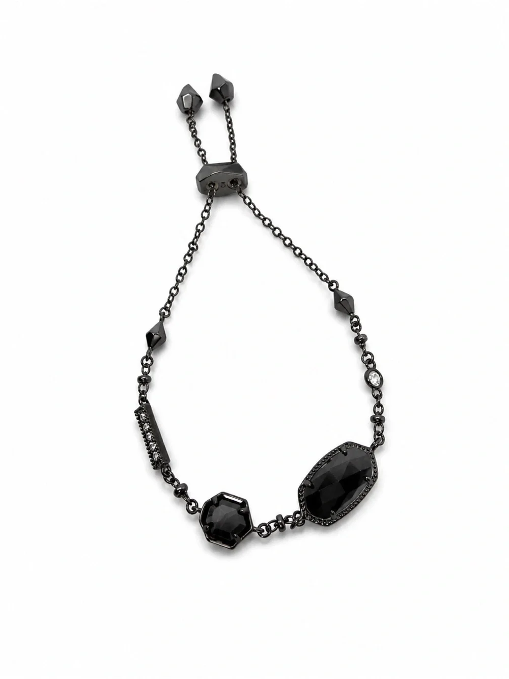 Kendra Scott Black Stone-Accent Open Cuff Bracelet - Women Accessories Elton Gold Cuff Bracelet in Black Opaque Glass | Kendra Scott main image 4